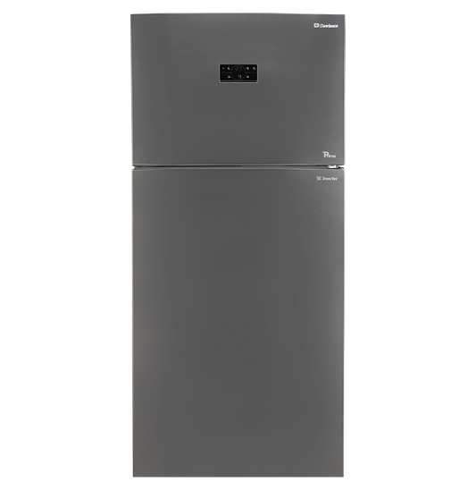 Dawlance DTM 8365 Inox Inverter Refrigerator front view, no frost technology