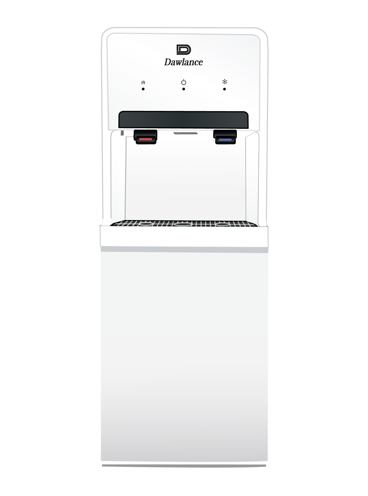 Dawlance WD-1060 white water dispenser front view without refrigerator